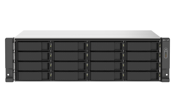 QNAP TS-1673AU-RP NAS Rack (3U) Ryzen Embedded V1500B 16 GB DDR4 320 TB HDD QNAP Turbo System Black, Grey