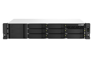 QNAP TS-435XEU-4G 16TB (WD RED PLUS) 4-bay 1U short-depth 12" NAS Marvell Octeon TX2 CN9130 / CN9131 64-bit quad-core 2.2 GHz 4GB DDR4 SODIMM RAM (1 slot up to 32GB) 4 x 2.5"/3.5" SATA 6Gbps HDD bay 2 x M.2 2280 NVMe PCIe Gen3 x1 SSD slots 2 x 10GbE SFP+