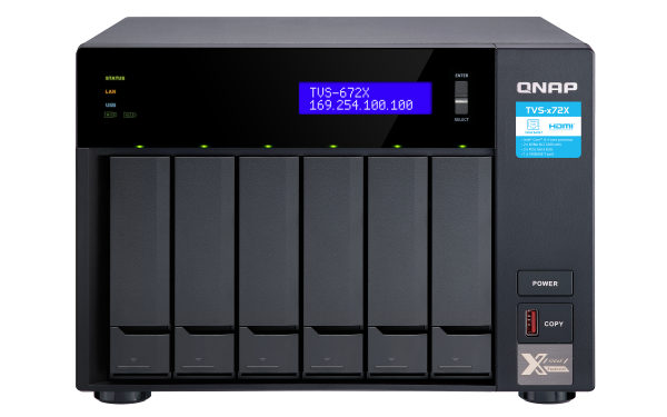 QNAP TVS-672X-I3-8G/24TB-IWP NAS/storage server Tower Ethernet LAN Black i3-8100T