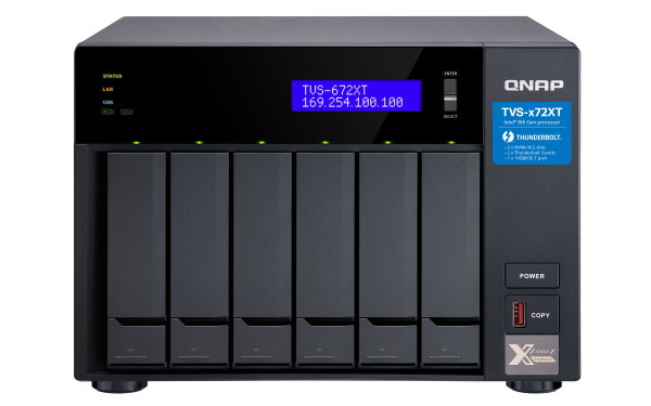 QNAP TVS-672XT NAS Tower Ethernet LAN Black i3-8100T