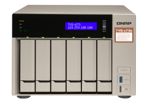 QNAP TVS-673e NAS Tower AMD Embedded R-Series SoC RX-421BD 4 GB DDR4 24 TB HDD QNAP Turbo System Black, Bronze