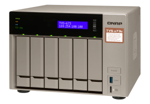 QNAP TVS-673E NAS Tower AMD Embedded R-Series SoC RX-421BD 4 GB DDR4 36 TB HDD QNAP Turbo System Black, Bronze