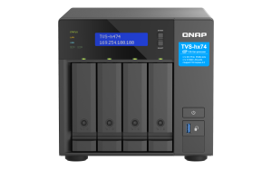 QNAP TVS-H474 NAS Tower Intel® Pentium® G7400 8 GB DDR4 QuTS hero Black