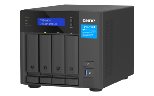 QNAP TVS-H474 NAS Tower Intel® Pentium® G7400 8 GB DDR4 16 TB QuTS hero Black