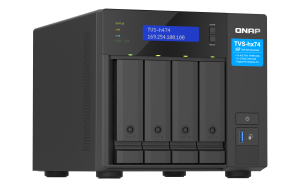 QNAP TVS-h474 NAS Tower Intel® Pentium® G7400 8 GB DDR4 16 TB HDD QuTS hero Black