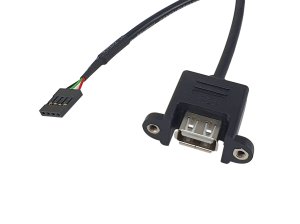 Equip USB 2.0 4Pin mainboard to USB-A Female/Female Internal Cable