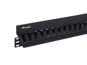 Equip 19" Rack Mount Cable Management Panel, Black