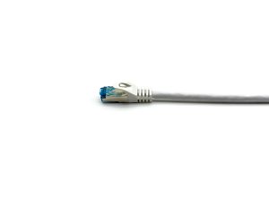 Equip Cat.6A S/FTP Patch Cable, Angled to Straight plug, 0.5m, White