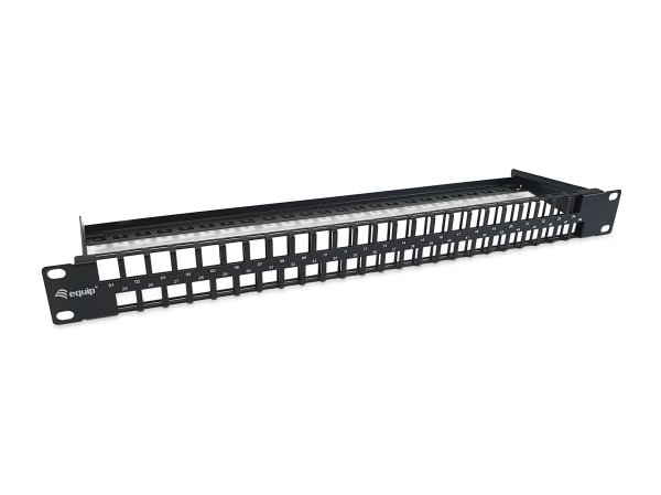 Equip 48-Port Keystone Cat.6 Unshielded Patch Panel, Black