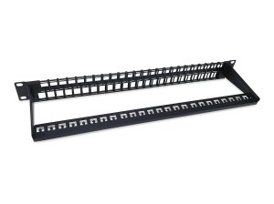 Equip 48-Port Keystone Cat.6 Unshielded Patch Panel, Black