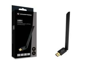 Conceptronic ABBY17B Long Range Bluetooth 5.3 USB Adapter, External Antenna