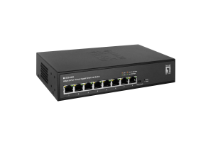 LevelOne Hilbert 10” 8-Port Gigabit Smart Lite Switch, 8 x Gigabit RJ45 (10/100/1000)