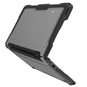 Techair TACHS006 Protective Hard Shell case for Lenovo 100e/100w/300e/300w 4th Gen Chromebook, 11.6 black/clear