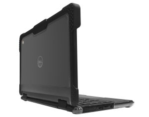 Techair TACHS007 Protective Hard Shell case for Dell 3100/3110 Clamshell & Touschscreen 2 in 1 Chromebook, 11.6 black/clear