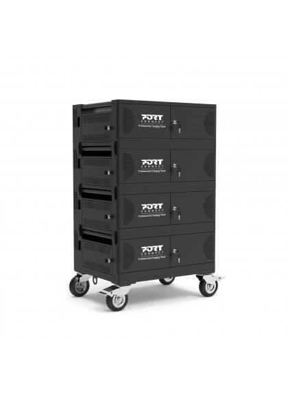 Port Designs 901975 portable device management cart/cabinet Portable device management cabinet Black