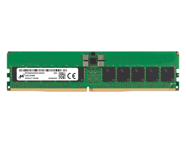 Micron 32GB DDR5-6400 RDIMM 1Rx4 PC5-51200 CL52 1.1V/(12V ext) ECC [Y52K-16Gb] (Single)