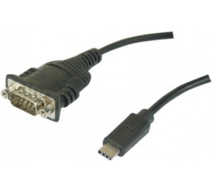 USB-C to RS232 Serial DB9, Black