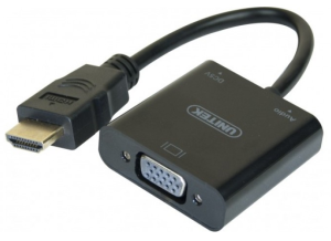 CUC Exertis Connect 051248 video cable adapter 0.15 m VGA (D-Sub) HDMI Type A (Standard) Black