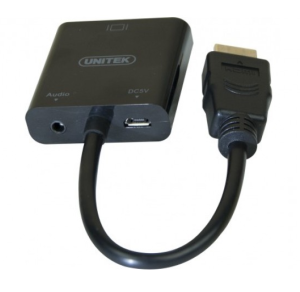 CUC Exertis Connect 051248 video cable adapter 0.15 m VGA (D-Sub) HDMI Type A (Standard) Black