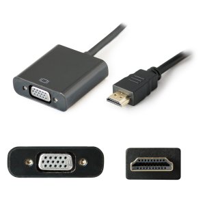 HDMI Male to VGA Female, 0.2m, Black