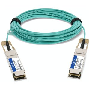 Brocade (Formerly) 100G-QSFP-QSFP-AOC-0301 Compatible TAA Compliant 100GBase-AOC QSFP28 Active Optical Cable (850nm, MMF, 3m)