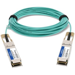 Brocade (Formerly) 100G-QSFP-QSFP-AOC-0801 Compatible TAA Compliant 100GBase-AOC QSFP28 Active Optical Cable (850nm, MMF, 8m)