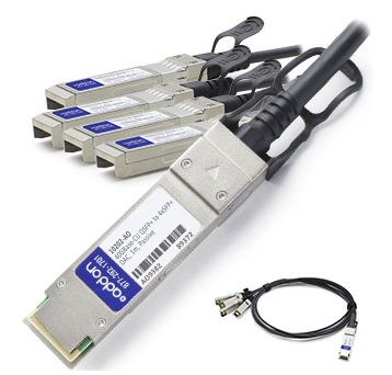 AddOn Networks 1m QSFP+ - 4xSFP+ InfiniBand/fibre optic cable QSFP+ 4xSFP+ Black