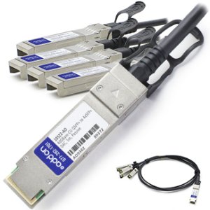 40GBase-CU QSFP+ to 4xSFP+ transceiver (twinax DAC, 5m, passive)