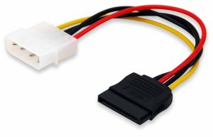 SATA Power Supply Cable, 1 x 5.25″ Male to 1 x SATA 15pin, 15cm
