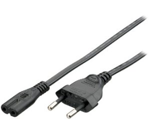 Power Cord, C7 to 2pin Euro, 1.8m