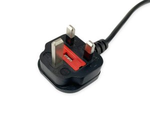 UK Power Cord , C13 to BS1363, 2M, Black