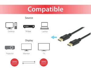 Equip DisplayPort 1.4 Cable, 3m