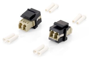 Fiber Optic Keystone Adapter, LC Duplex, 8 pcs