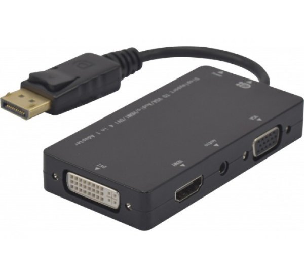 DisplayPort - HDMI/DVI-D/VGA, 3.5 mm, Black