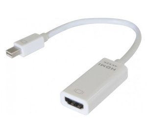 Mini DisplayPort - HDMI, M/F, White, 0.13 m