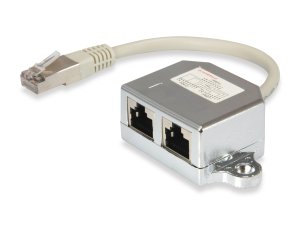 RJ45 Plug x 1 - RJ45 Jack x 2, 15 cm