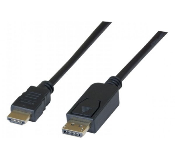 Displayport - HDMI, M/M, Black, 2 m