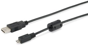 Equip USB 2.0 Type A to Micro-B Cable, 1.8m , Black