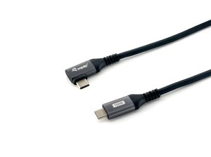 Equip USB 2.0 C to C 90° angled Cable, M/M, 1.0m, 100W with Emark chispet