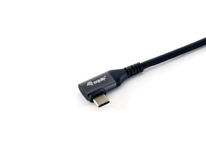 Equip USB 2.0 C to C 90° angled Cable, M/M, 1.0m, 100W with Emark chispet