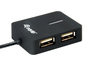 Equip 128952 interface hub USB 2.0 480 Mbit/s Black