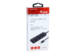 7x USB 2.0 Type-A, 28 x 15 x 100 mm, 57 g, Black