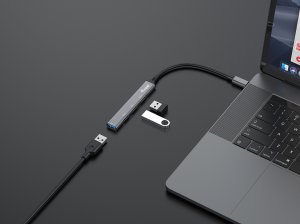 Equip 4-Port USB 3.0/2.0 Hub, USB-C