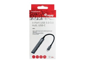 Equip 4-Port USB 3.0/2.0 Hub, USB-C