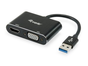 USB 3.0 - HDMI/VGA, 0.2 m, 5 Gbps, Black