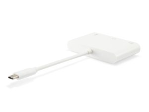 USB C - VGA/USB A/USB C, M/F, 15 cm, White