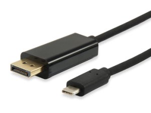 USB Type C to DisPlayPort, M/M, 1.8 mm, Black