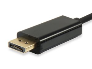 USB Type C to DisPlayPort, M/M, 1.8 mm, Black