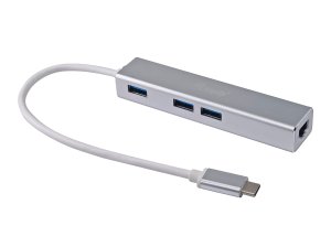 USB-C to 3-port USB 3.0 Hubs with Gigabit adapter
