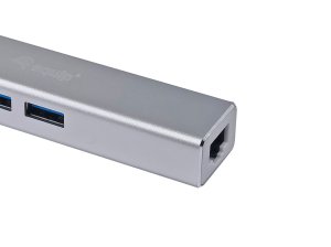 USB-C to 3-port USB 3.0 Hubs with Gigabit adapter